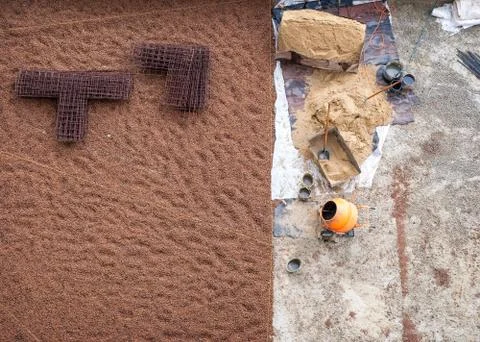 Construction site, the top view Stock Photos