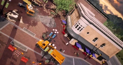 Construction site in town Stock Footage 162667589