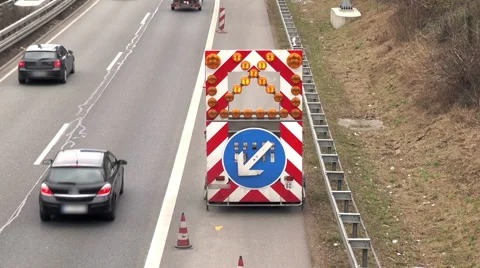 Construction site, traffic sign Stockbeeldmateriaal 47066428