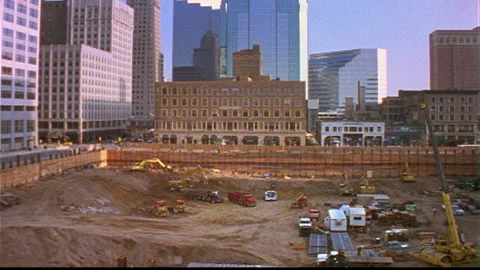 Construction Site trucks remove dirt timelapse Stock Footage 145617565