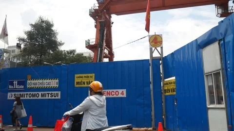 Construction site in Vietnam Stock-Footage 108258541
