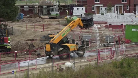 Construction site water leaking container Video stock 91969919