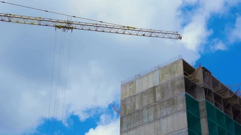 Construction site on which to build large residential buildings. Stock Footage 110602925