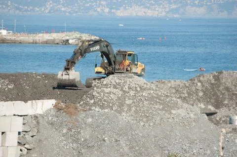 Construction site at work Stock Photos