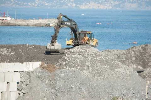 Construction site at work Stock Photos