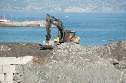 Construction site at work Stock Photos