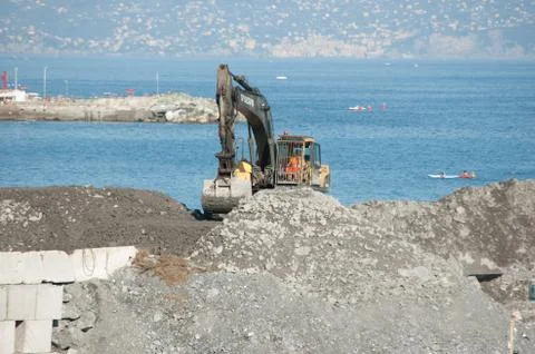 Construction site at work Stock Photos