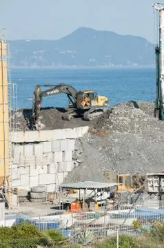 Construction site at work Stock Photos