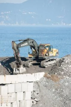 Construction site at work Stock Photos