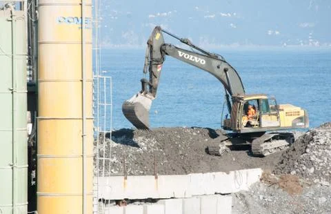 Construction site at work Foto stock