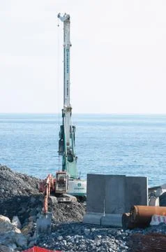 Construction site at work Stock Photos