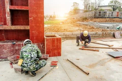 Construction site worker Stock Photos
