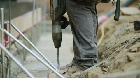 Construction Site Workers 4K 48FPS SLO-MO Stock Footage 193755951