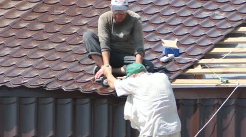 Construction site workers Video stock 11023694