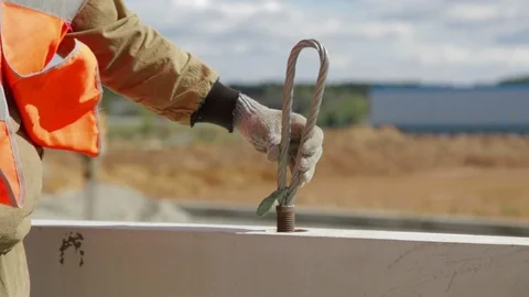 Construction site workers Video stock 90998688