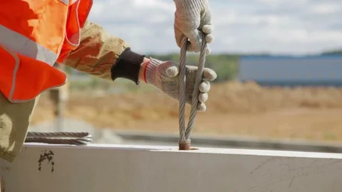 Construction site workers Stock Footage 90998747
