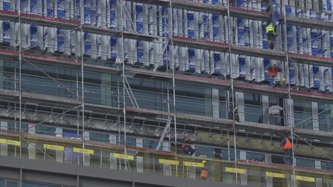 Construction site workers Stock Footage 151045555
