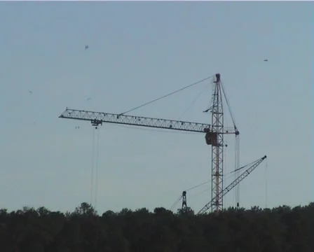 Construction site with working tower crane 動画素材 921313