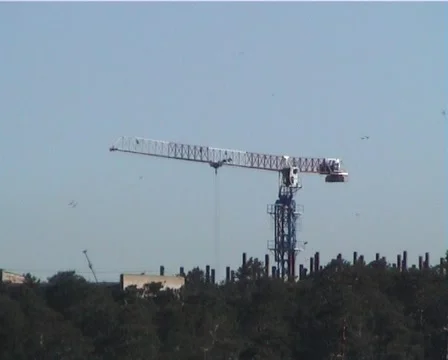 Construction site with working tower crane 動画素材 921333