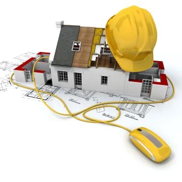 Construction site in yellow Stock Illustration