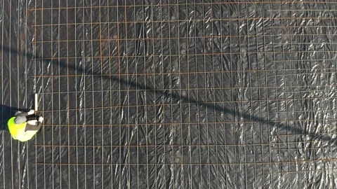 Construction sites and workers under construction, mixers and excavators, steel Stock Footage 142884403