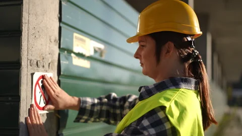 Construction Sites are Essential for Ensuring Worker Safety and Awareness Stock Footage 311861675