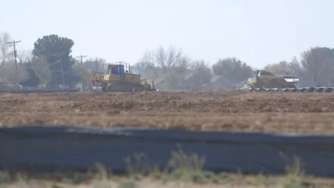 Construction sites of house lots Stock Footage 104872631