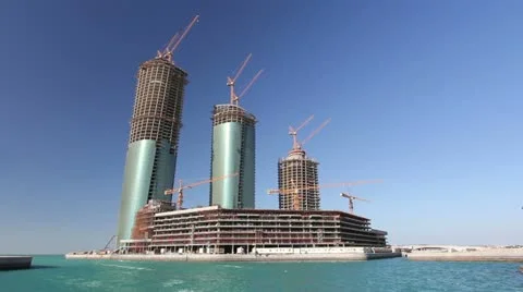 Construction of skyscraper building Video stock 12176040