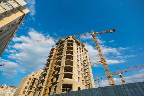 Construction skyscraper building Stock Photos