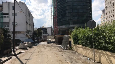Construction of a Skyscraper in Nicosia, Cyprus Video stock 103100119