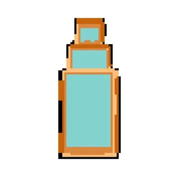 Construction skyscraper pixel art vector illustration Stock Illustration