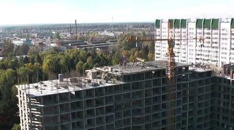 Construction of skyscrapers  Stock Footage 23139099
