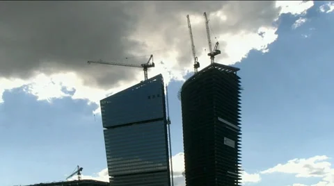 Construction of skyscrapers Video stock 27523747