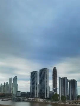 Construction of skyscrapers,Puerto Madero, Buenos Aires, Argentina. Stock Photos
