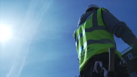 Construction Slow Motion Worker (2) 库存影片 150163097