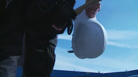 Construction Slow Motion Worker (4) Video stock 150163107