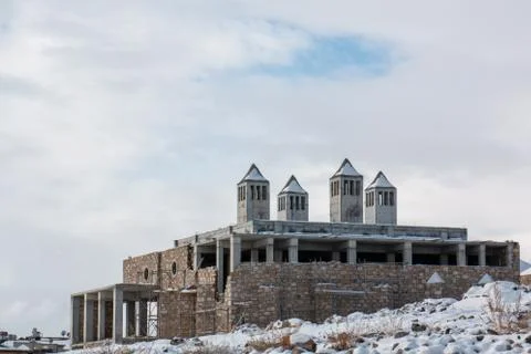 Construction in the snow Stock Photos