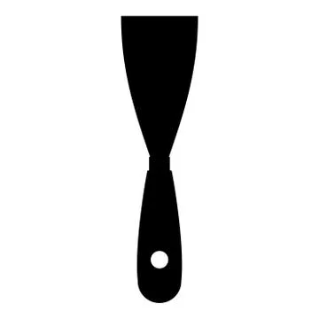 Construction spatula Putty knife Spackling tool Building hand instrument Buil Ilustración de archivo