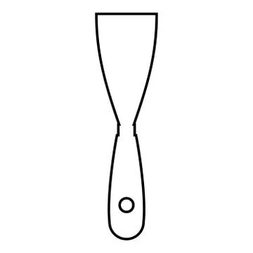 Construction spatula Putty knife Spackling tool Building hand instrument Buil Stock Illustration