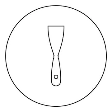 Construction spatula Putty knife Spackling tool Building hand instrument Buil Ilustración de archivo