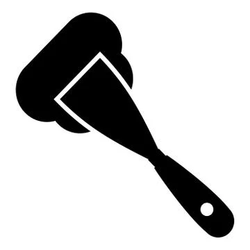 Construction spatula spreading mortar Working tools Manufacturing equipment P Stock Illustration
