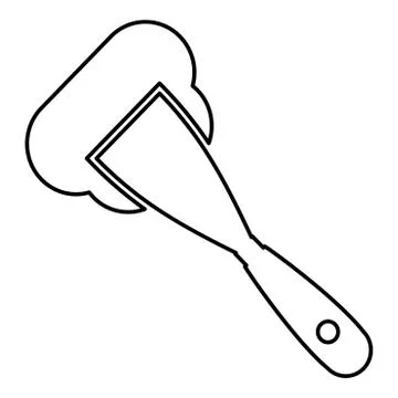 Construction spatula spreading mortar Working tools Manufacturing equipment P Stock Illustration