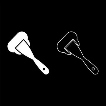 Construction spatula spreading mortar Working tools Manufacturing equipment P Stock Illustration