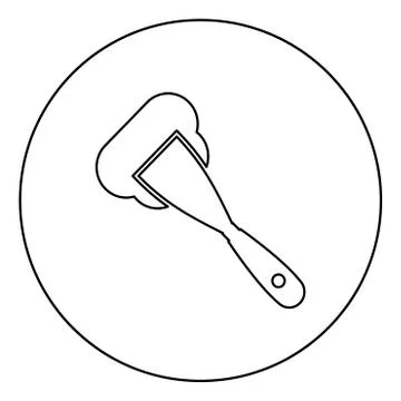 Construction spatula spreading mortar Working tools Manufacturing equipment P Stock Illustration