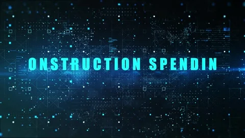 Construction spending word in economic indicators Stock Footage 318783809