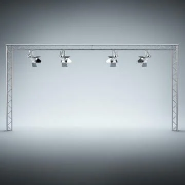 Construction with spotlights Illustrazione stock