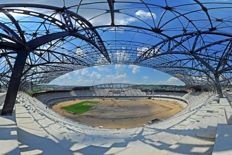 Construction of a stadium Stock Photos