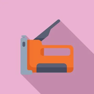 Construction stapler tool for fastening materials Stock Illustration