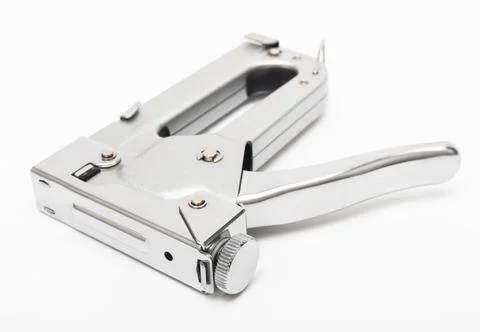 Construction stapler on white background Stock-Fotos