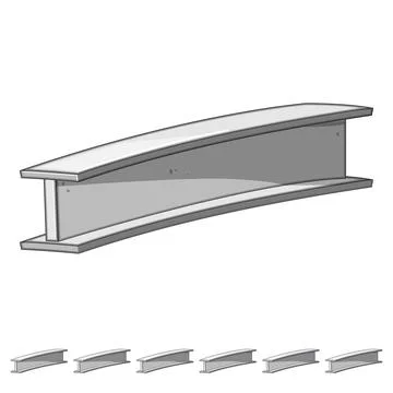 Construction steel beam cartoon vector graphic Illustrazione stock